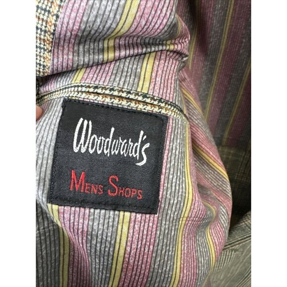 Vintage 70’s Harrodale Tweed Blazer Gray Green Men 42 Woodwards WKRP Herb - Picture 8 of 9